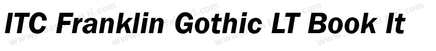 ITC Franklin Gothic LT Book Italic字体转换